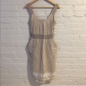 Moving Sale! Banana Republic Linen Blend Dress with Embroidery